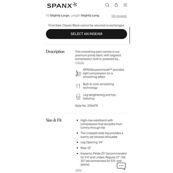 SPANX Ponte Wide-Leg Cropped Pants High-Rise Shapewear Tummy Control Pull-On XL - Picture 12 of 12